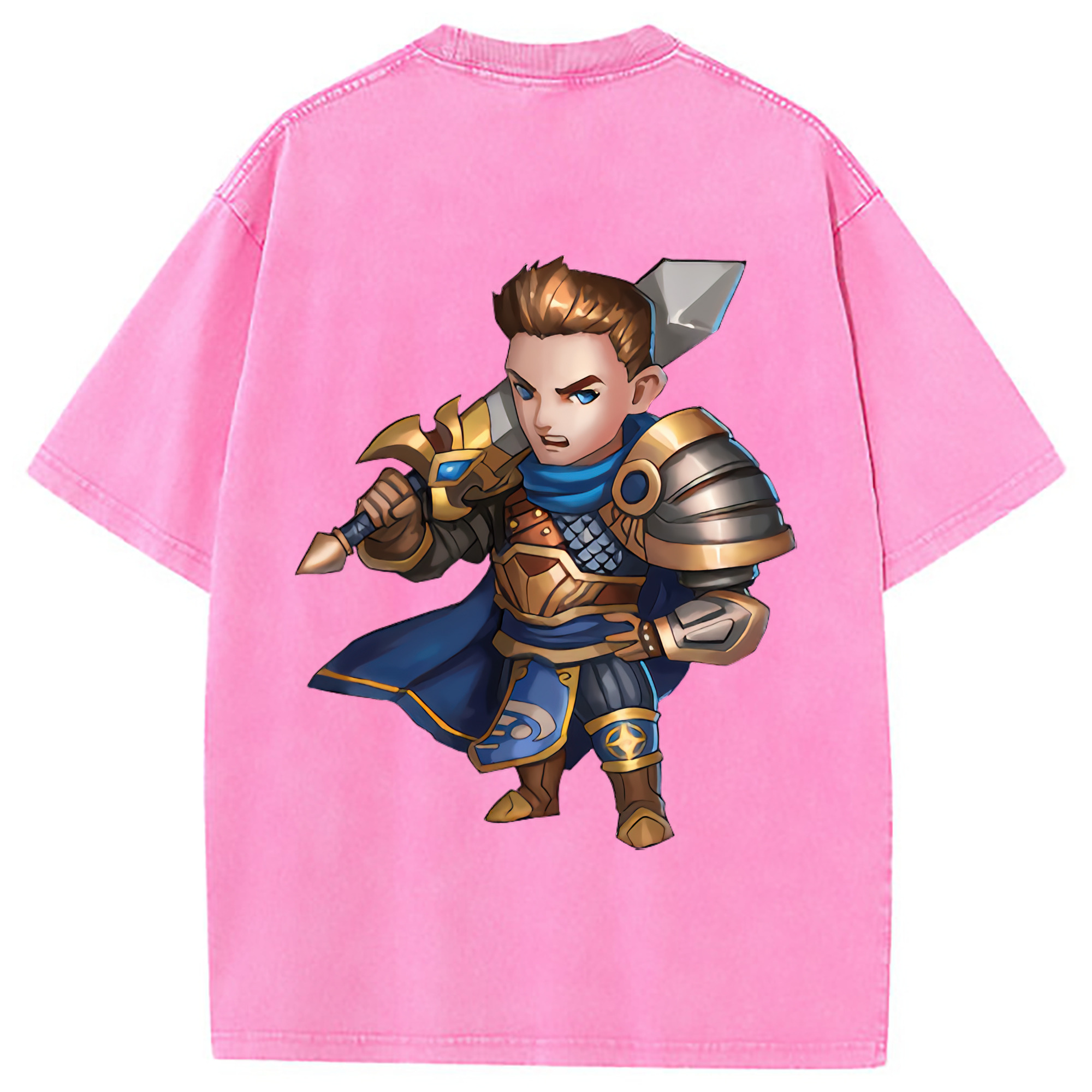 （画像用） リーグ・オブ・レジェンド League of Legends LOL 綿100% ヴィンテージ風 半袖Tシャツ（背面プリント）